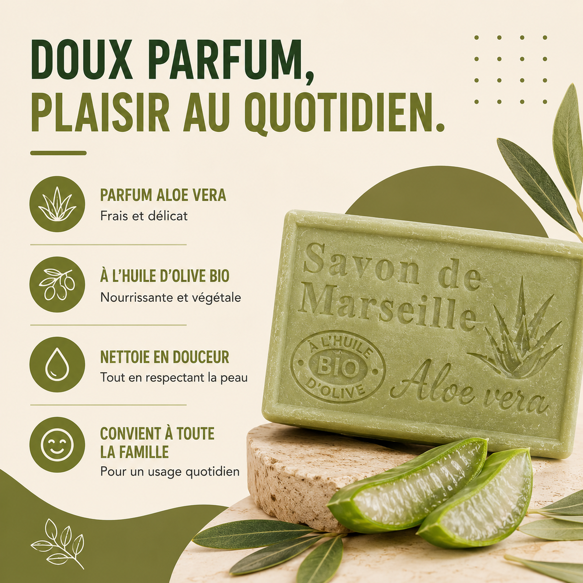 Savon de Marseille Aloe Vera
