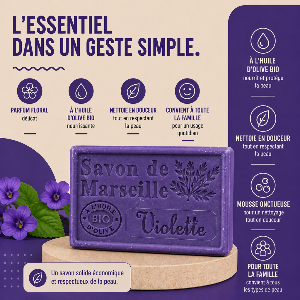 Savon de Marseille Violette