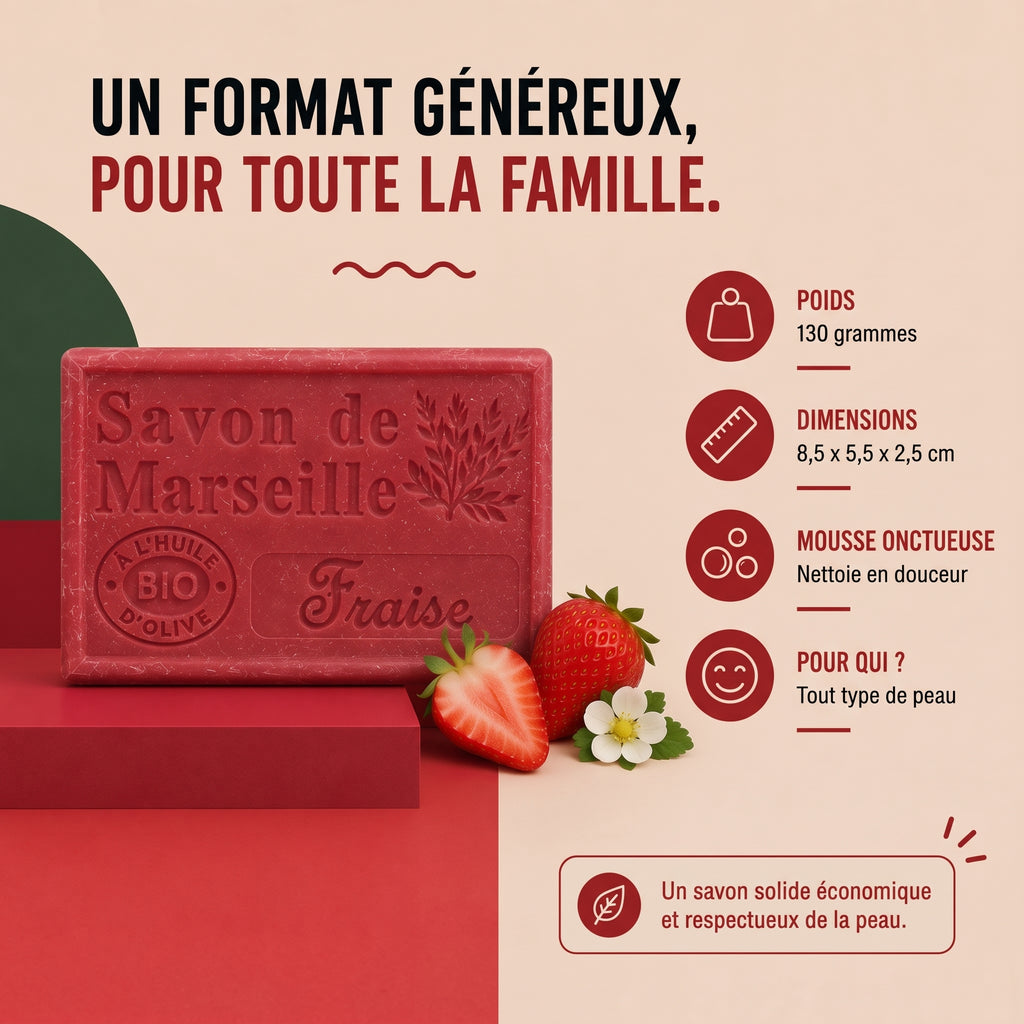 Savon de Marseille Fraise