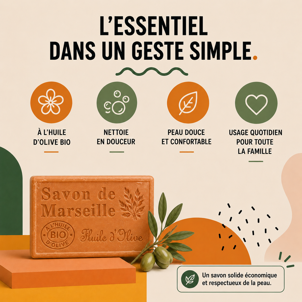 Savon de Marseille Fleur d'Oranger