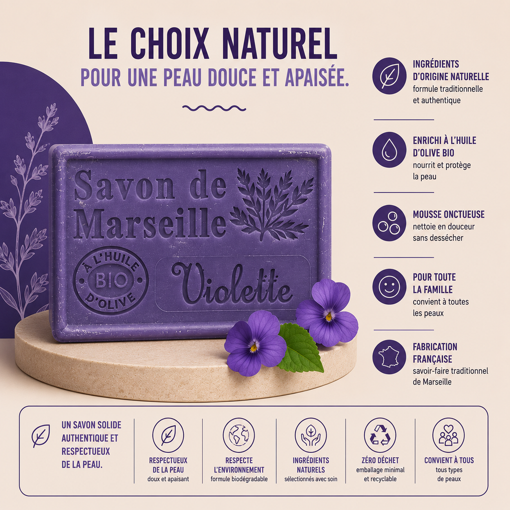 Savon de Marseille Violette